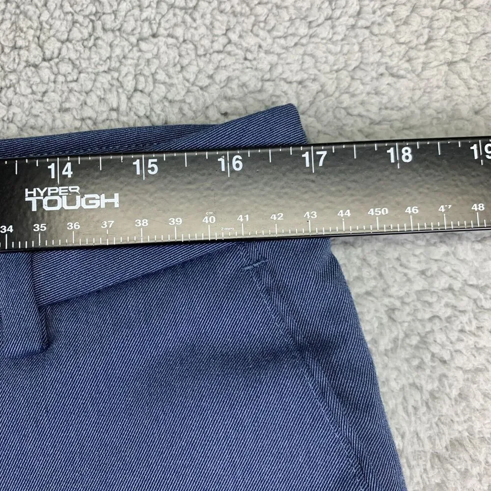 Van Heusen Pants Mens 34 Blue Straight Leg‎ Mid-Rise Dress Slacks Stretch